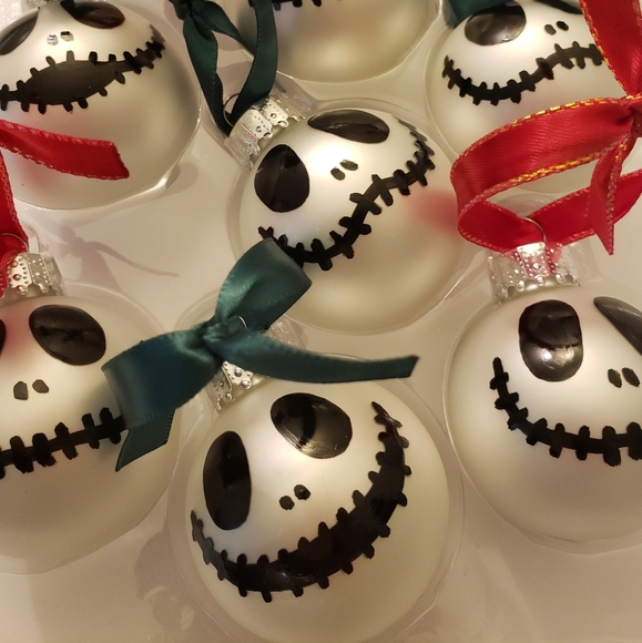 Jack Skellington Mini Christmas Ornament Set 10 Pc - Picture 2 of 4